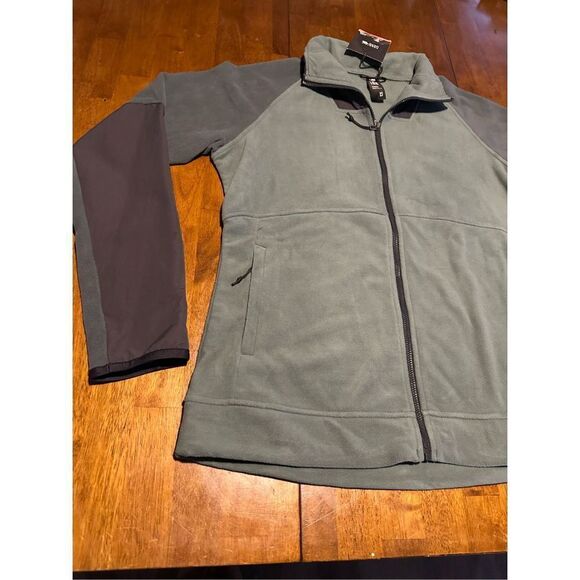 Mountain Hardware Women’s Unclassic LT Fleece Jacket Zip Up Green Gray New Sz M - Picture 2 of 12